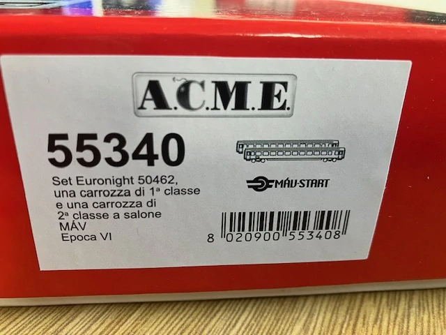 HO ACME 34055, set vozu 1. a 2. třídy MAV