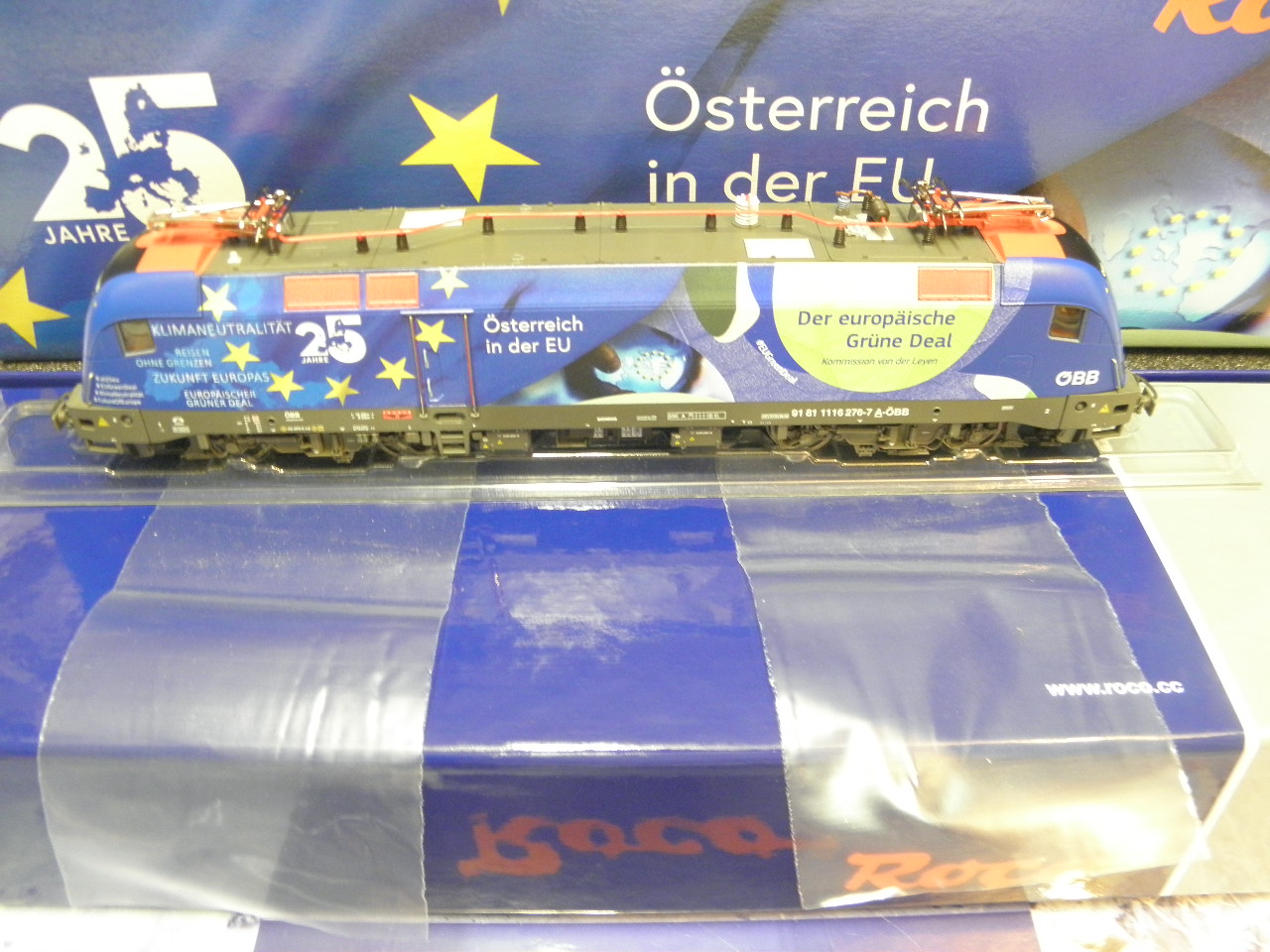 HO Roco 70502, Taurus 1116 276-7 „25 Jahre Österreich in der EU“, ÖBB, DIGITAL ZVUK