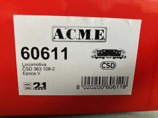 HO ACME 60611, ESO  ČSD 363 108 , chybí jedna stupačka - viz foto