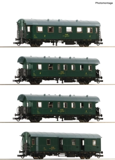 HO Roco , set 4 vozů ČSD ,  (ex DRG „Donnerbüchsen“)  , 6200088