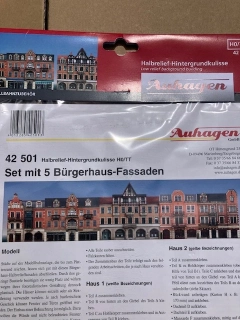 AUHAGEN 42501 , HO/TT 1:100, Set 5 kulis městských domů
