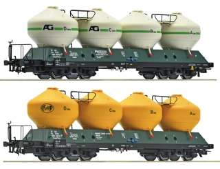HO Roco 6600236, set 2 Rajek ČSD, vůz 1: Agropodnik Gottwaldov, dom. st. Otrokovice,  vůz 2: Chemické závody Nováky